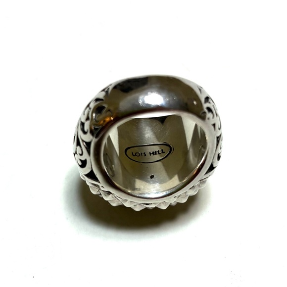 Lois Hill 925 Sterling Silver Dome Spike Ring - Picture 4 of 9